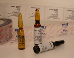 etiquetas adhesivas para ampolletas impresas con Flexografía HR